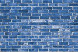Blauwe bakstenen muurtextuur