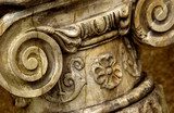 Details van klassieke marmeren zuil