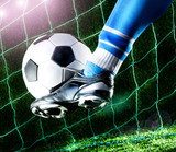 Dynamisch voetbalmoment in actie