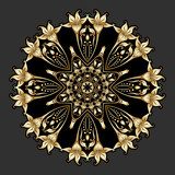 Gouden Mandala in Barokstijl