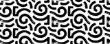 Grafische krullen in monochroom patroon