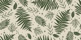 Groene varens in minimalistisch patroon