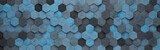 Hexagonale blauwe tegeltextuur