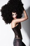 Klassiek portret met afro en make-up