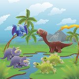 Levendige prehistorie in zachte kleuren