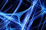 Lichtgevlochten Sluier in Neonblauw