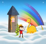 Magisch verhaal met ridder en prinses