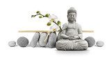 Meditatieve balans met zen en orchidee