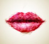 Rode Lippen in Abstracte Geometrie
