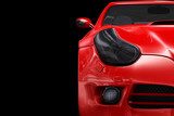 Rode sportauto in close-up pracht