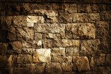 Rustieke natuurstenen muur in warme tinten