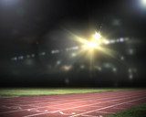 Rustige nacht op de hardloopbaan