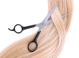 Strakke knipschaar met blond haar