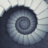 Strakke monochrome spiraaltrap