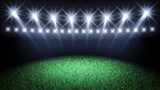 Verlichte nachtelijke sportarena