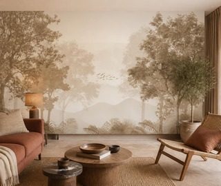 natuurlijk contrast van warme en koele tinten fotobehang voor de woonkamer fotobehang demural