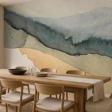 Pastelachtige-lagen-landschap-in-aquarelstijl-abstracte-fotobehang-fotobehang-demural