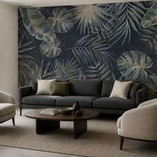 Decoratieve-plantexpressie-op-een-donkere-achtergrond-fotobehang-voor-de-woonkamer-fotobehang-demural