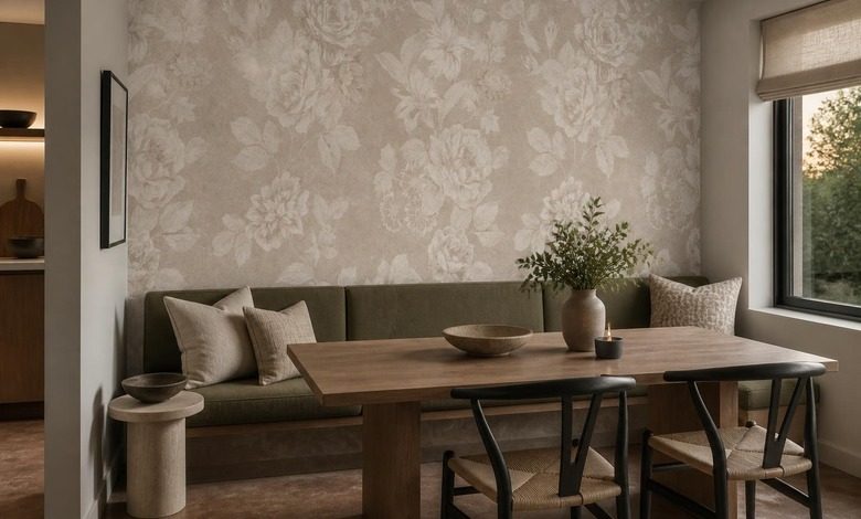 elegante wanddecoratie met bloemmotief bloemen fotobehang fotobehang demural