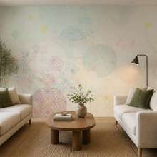 Stijlvol-spel-van-pastel-geometrische-vormen-fotobehang-voor-de-woonkamer-fotobehang-demural
