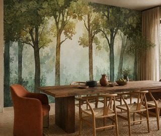bomen die een natuurlijk bos vormen bos fotobehang fotobehang demural