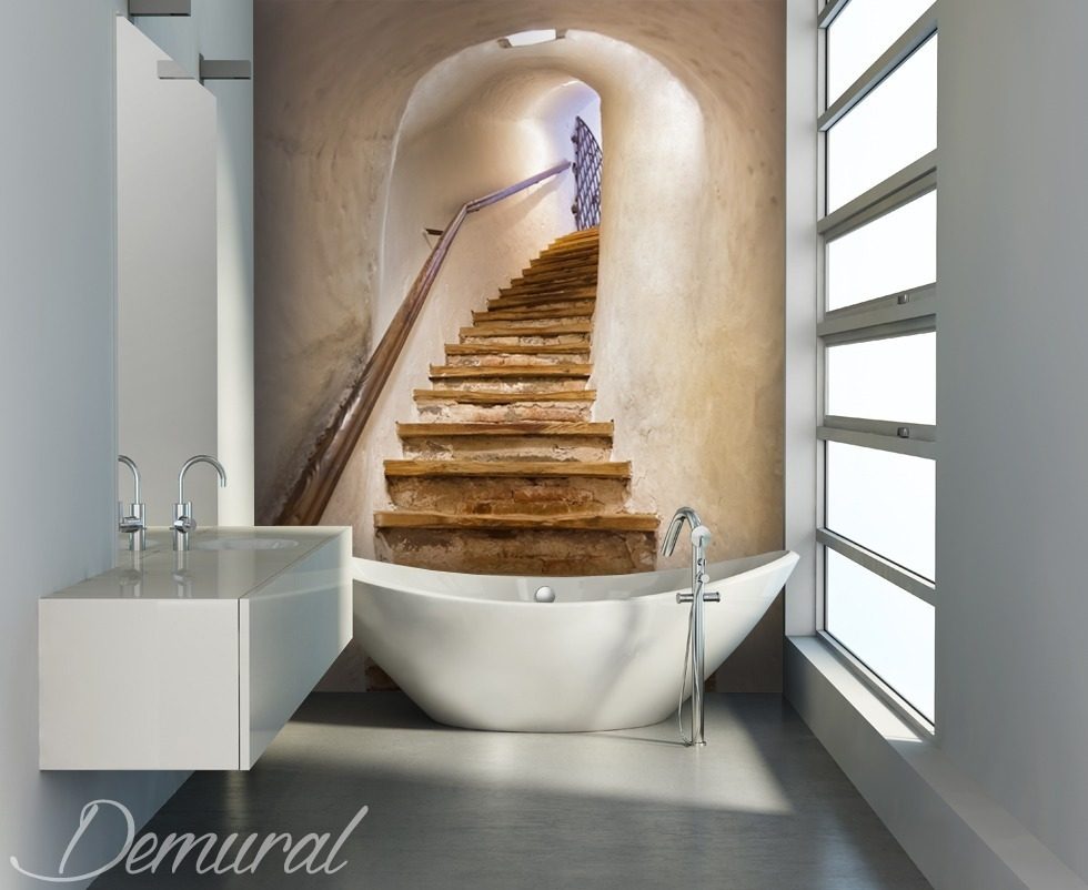 Zalige luchtspiegelingen Fotobehang voor de badkamer Fotobehang Demural