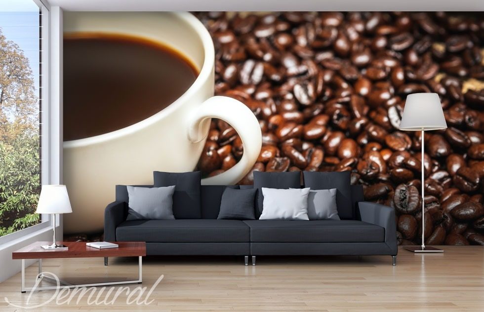 Koffie op koffie Koffie Fotobehang Fotobehang Demural