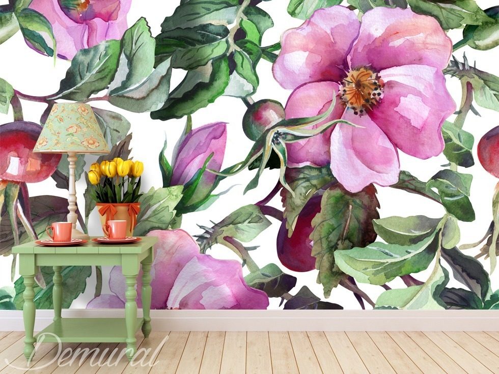 Hibiscus-thee Bloemen Fotobehang Fotobehang Demural