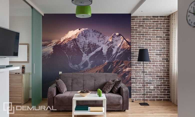 op de top van de wereld bergen fotobehang fotobehang demural