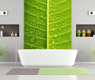 groene intieme zoom fotobehang voor de badkamer fotobehang demural