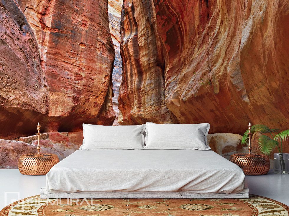 Slaapkamer in de canyon Fotobehang voor de slaapkamer Fotobehang Demural