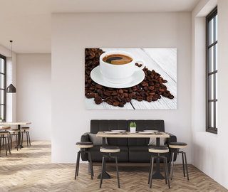 de schoonheid van koffie mengt canvas voor de eetkamer canvas demural