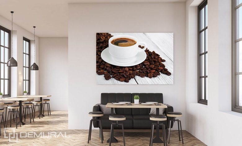 de schoonheid van koffie mengt canvas voor de eetkamer canvas demural
