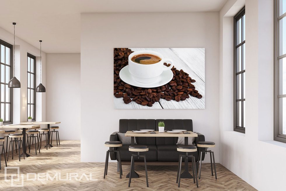 De schoonheid van koffie mengt Canvas voor de eetkamer Canvas Demural
