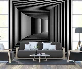 zwart wit opgetogenheid van illusie zwart witte fotobehang fotobehang demural