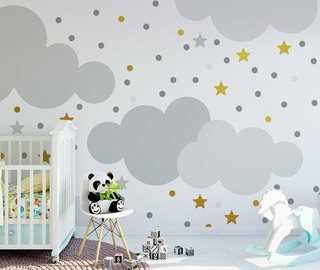 kinderdromen in de wolken fotobehang voor de kinderkamer fotobehang demural