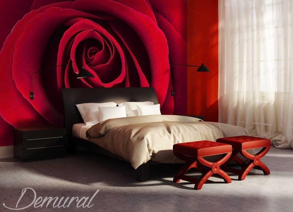 Een bed van rozen Bloemen Fotobehang Fotobehang Demural