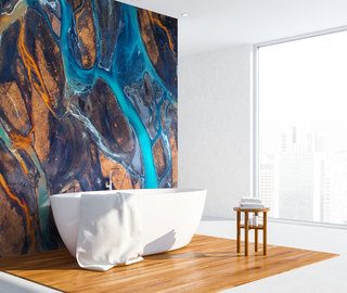 verrukt zijn van de kleuren fotobehang voor de badkamer fotobehang demural
