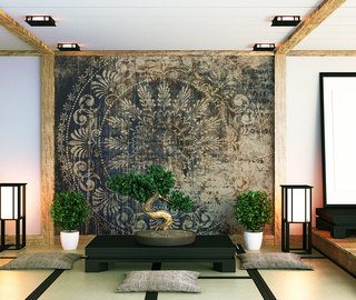 oosterse sfeer van het interieur met een hindoeistische mandala oosterse fotobehang fotobehang demural
