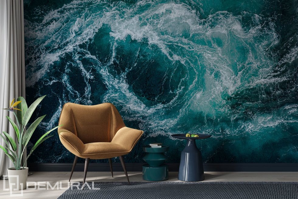 Turquoise zee Fotobehang voor de woonkamer Fotobehang Demural