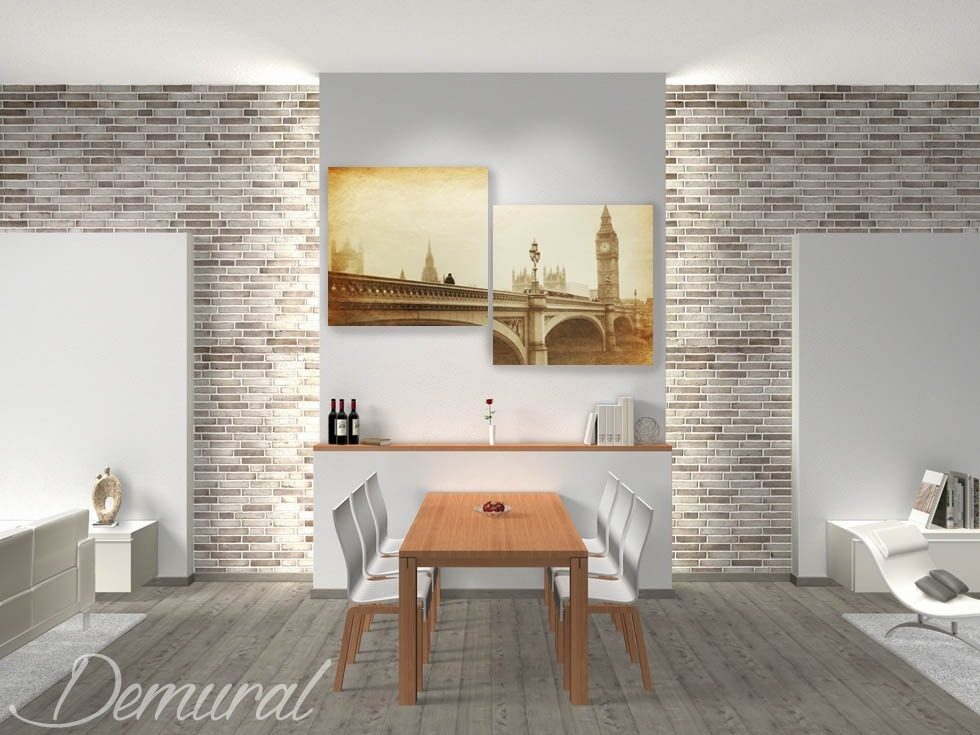 Londens duo Stad Canvas Canvas Demural