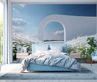 een beetje zon en finesse fotobehang voor de slaapkamer fotobehang demural