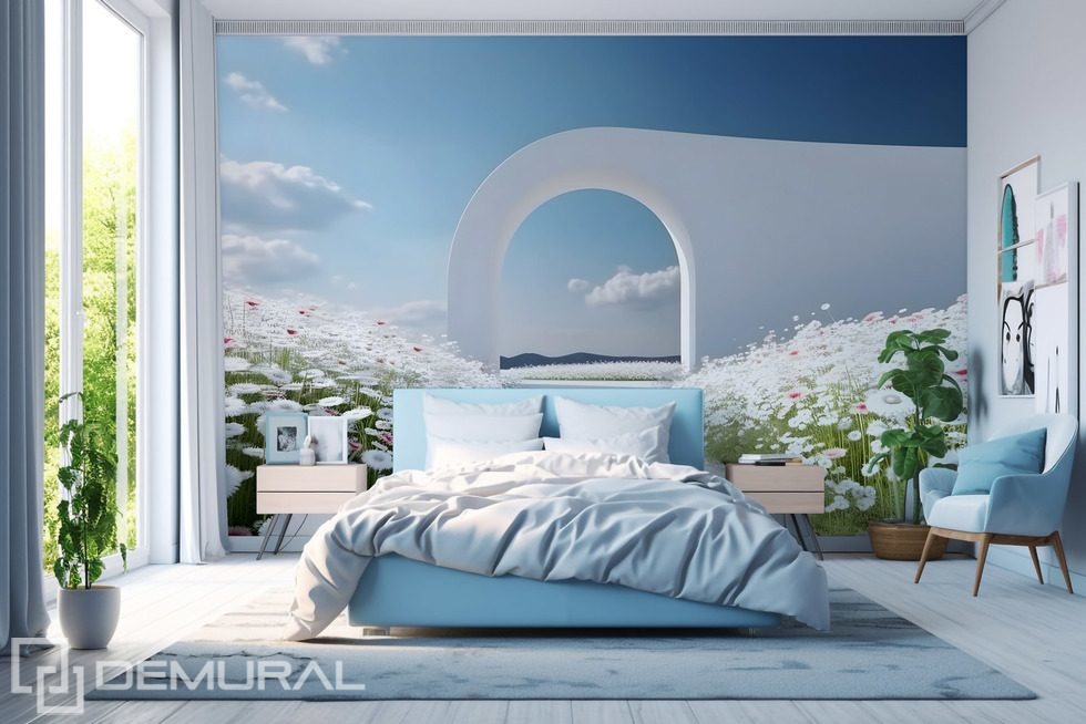 Een beetje zon en finesse Fotobehang voor de slaapkamer Fotobehang Demural
