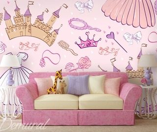 de prinsessenkamer fotobehang voor de kinderkamer fotobehang demural