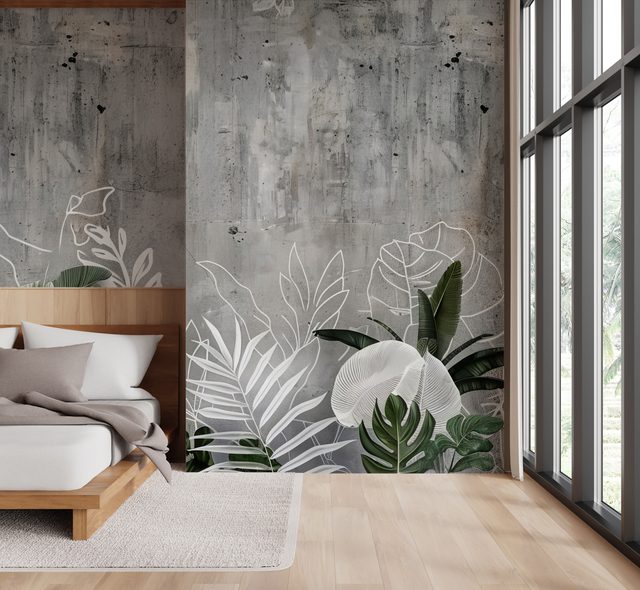 wij temmen beton met planten texturen fotobehang fotobehang demural