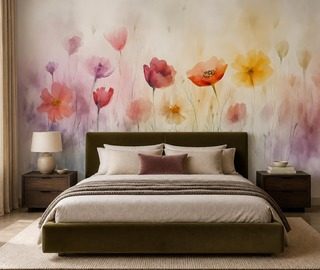 zachte bloemenpalet in een harmonieuze compositie bloemen fotobehang fotobehang demural