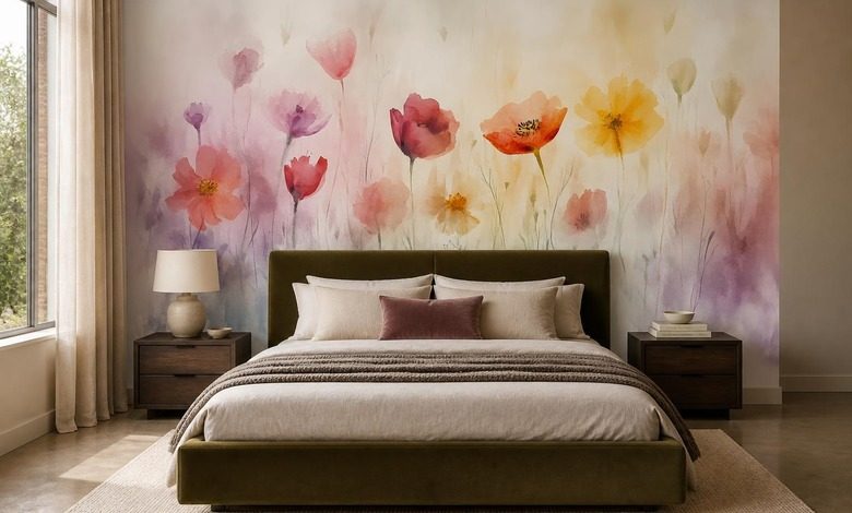 zachte bloemenpalet in een harmonieuze compositie bloemen fotobehang fotobehang demural