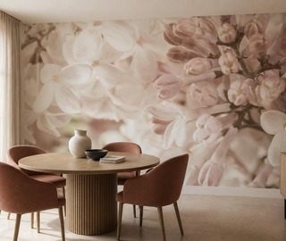 zachte harmonie van roze en creme bloemen fotobehang fotobehang demural