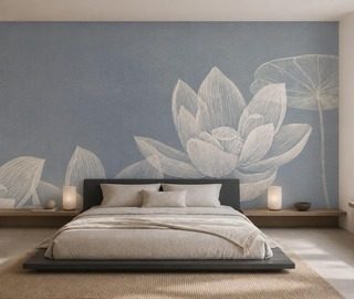 verspreid licht dat een delicate bloem accentueert fotobehang voor de slaapkamer fotobehang demural